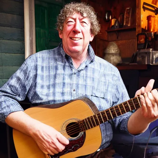 Prompt: folk guitarist bert jansch meets peter griffin