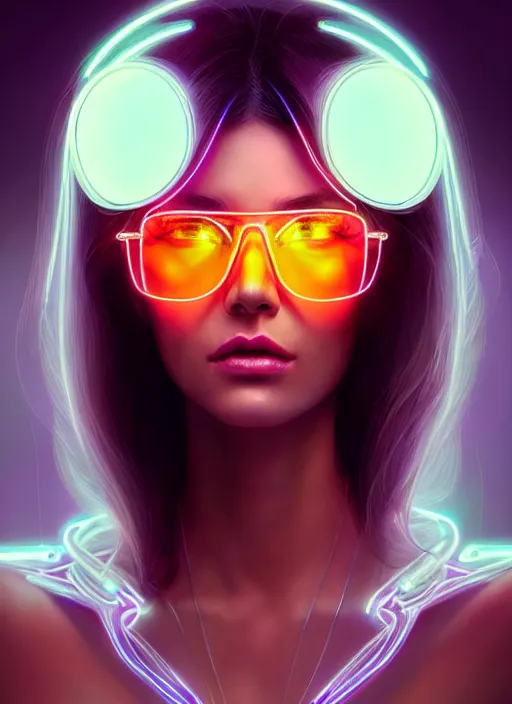 portrait of female humanoid in transparent eyewear, | Stable Diffusion ...