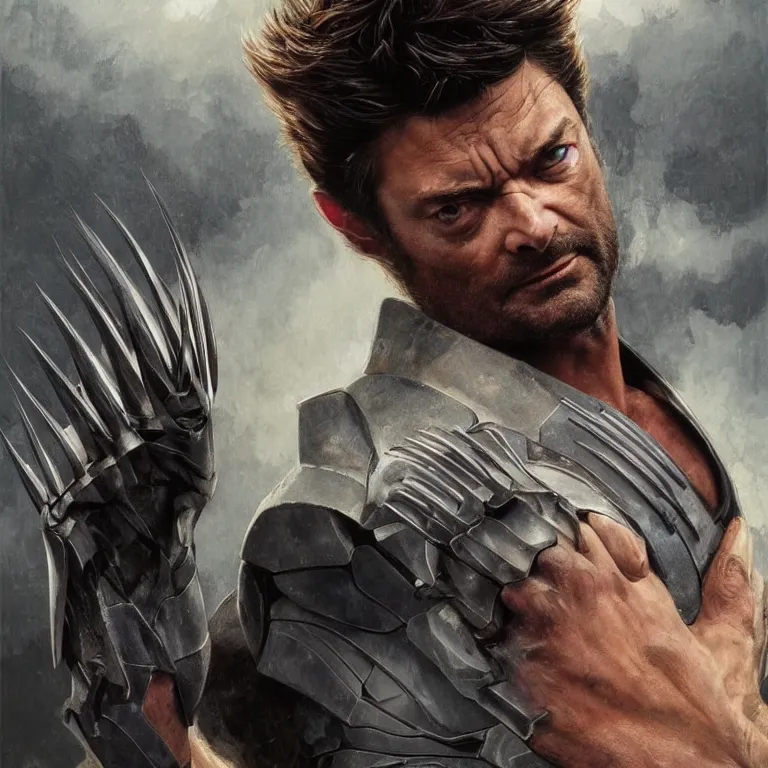 Image similar to Karl Urban as Wolverine, highly detailed, digital painting, artstation, concept art, smooth, sharp focus, illustration, ArtStation, art by artgerm and greg rutkowski and alphonse mucha and J. C. Leyendecker and Edmund Blair Leighton and Katsuhiro Otomo and Geof Darrow and Phil hale and Ashley wood and Ilya repin and Charlie Bowater