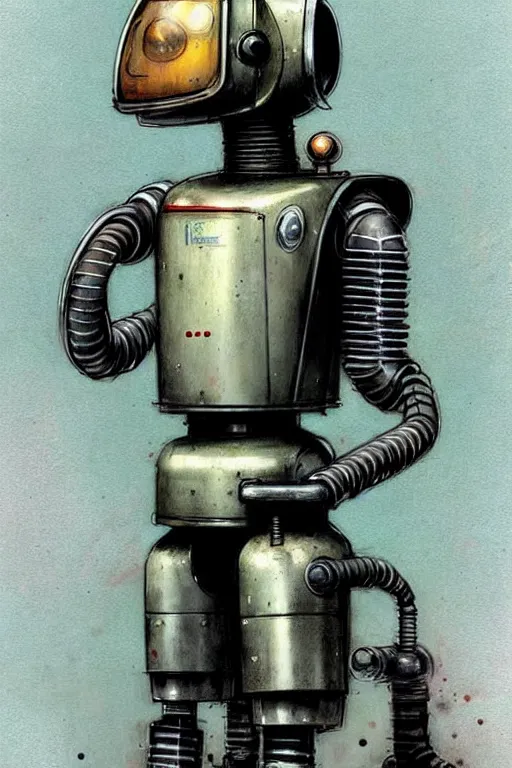 Image similar to ( ( ( ( ( 1 9 5 0 s retro future robot android 1 9 8 0 s robot industrial. muted colors. ) ) ) ) ) by jean - baptiste monge!!!!!!!!!!!!!!!!!!!!!!!!!!!!!!