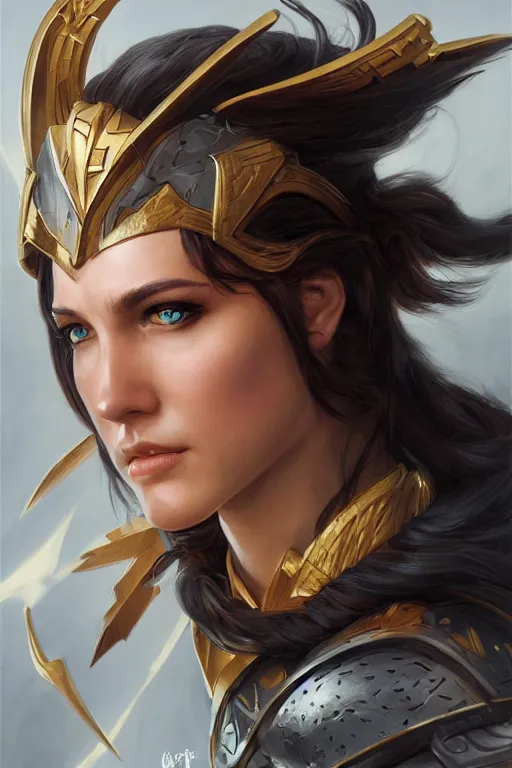 Image similar to amazon valkyrie athena, d & d, fantasy, portrait, highly detailed, headshot, digital painting, trending on artstation, concept art, sharp focus, illustration, art by artgerm and greg rutkowski and magali villeneuve