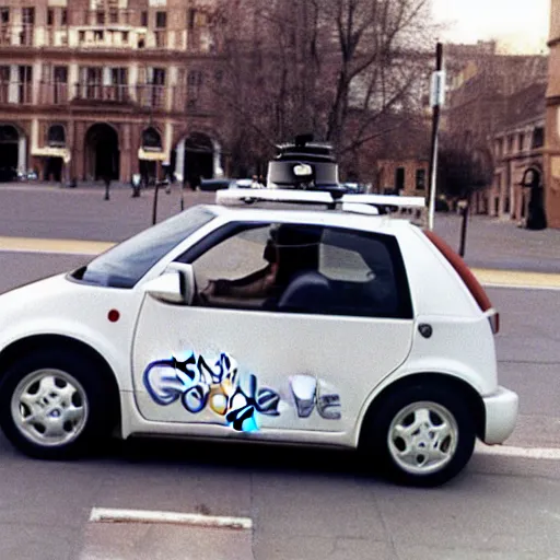 Image similar to google street view car ( 1 9 9 7 )