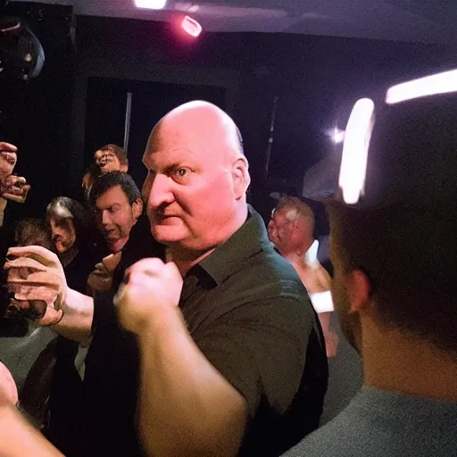 Image similar to Steve Balmer, LA night club. Paparazzi photo, 2018.