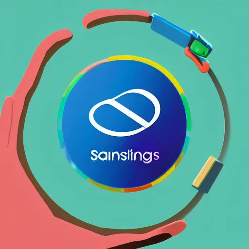 Prompt: Samsung SmartThings, Logo design, designed by Tom whalen