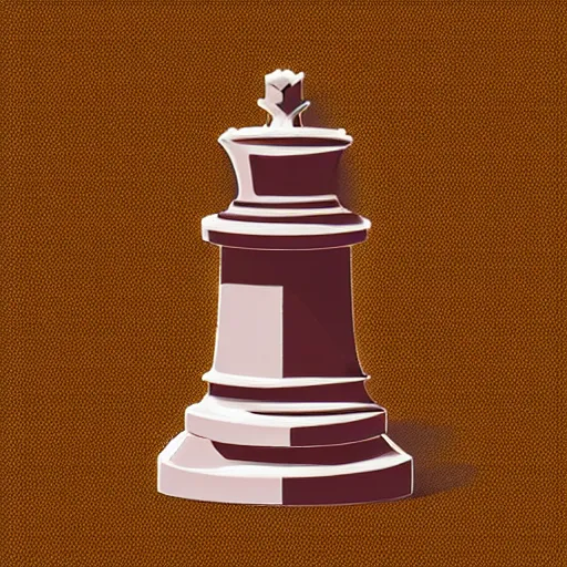 Image similar to queen chess piece, isometric