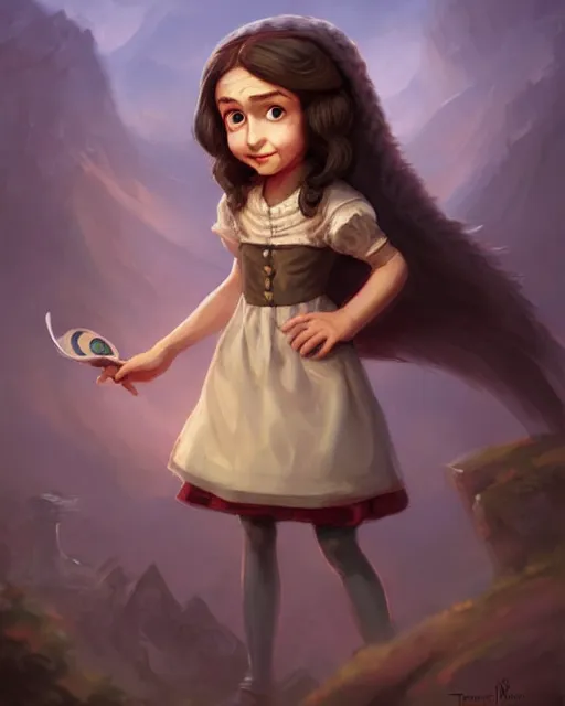 Prompt: cute little anthropomorphic anne frank cute and adorable, pretty, beautiful, dnd character art portrait, matte fantasy painting, deviantart artstation, by jason felix by steve argyle by tyler jacobson by peter mohrbacher, cinema