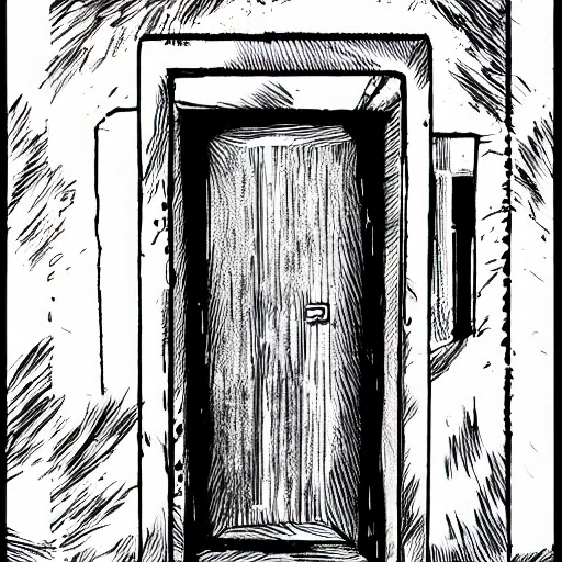 Prompt: Last door that leads to the universe, drawn Hyper realistic.