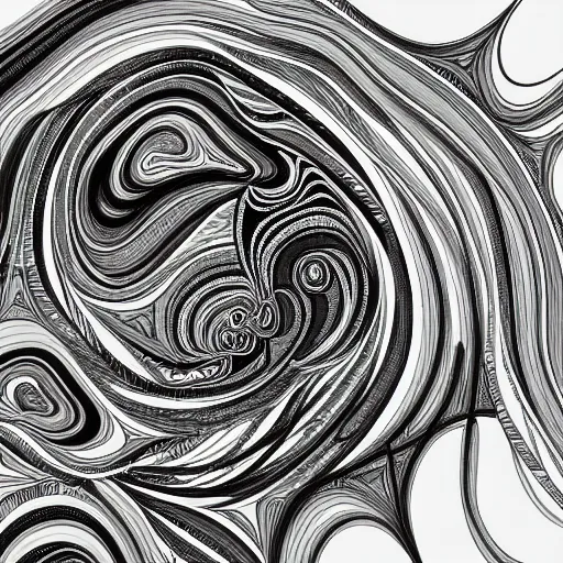 Prompt: abstract black and white concept art graphic painting illustrating diffusion process, overcomplicated, math inspired, hyper detailed