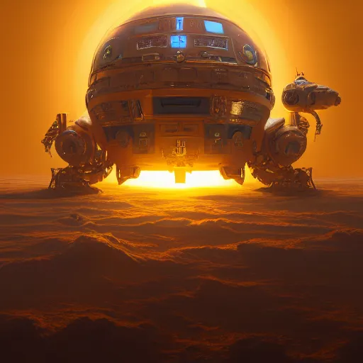 Image similar to colossal dream bot mothership in outer space, golden heart, golden hour, intricate details, sharp focus, digital art, hyper realistic, 4 k, unreal engine, highly detailed, hd, dramatic lighting by brom, trending on artstation