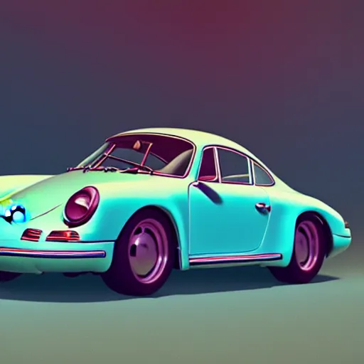 Image similar to 50s porsche, dynamic photograph, motion blur :: studio ghibli, beeple and James Gilleard and Justin Gerard :: ornate, dynamic, particulate, rich colors, intricate, elegant, highly detailed, centered, artstation, smooth, sharp focus, octane render, 3d