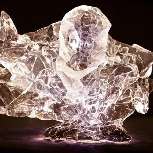 Image similar to stunning etherspiders sculpt tabletop crystal molten sublime