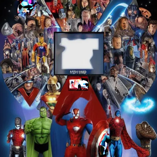 Image similar to movie poster for marvel dc crossover