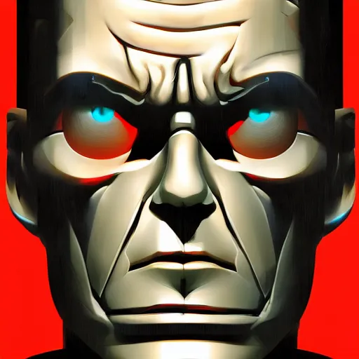 Image similar to face icon stylized minimalist the terminator, loftis, cory behance hd by jesper ejsing, by rhads, makoto shinkai and lois van baarle, ilya kuvshinov, rossdraws global illumination