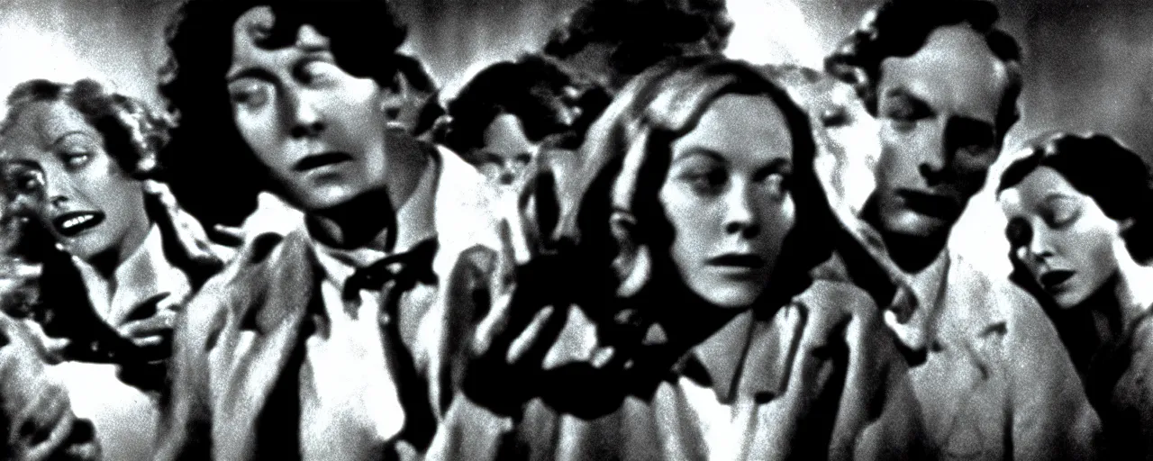 Image similar to invasion of the body snatchers from 1920 by walter murnau, black and white, cinestill,