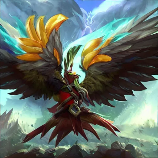 Image similar to giant bird as a league of legends character