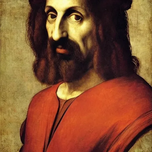 Prompt: renaissance portrait of Frank Zappa, by Michaelangelo, by Leonardo da Vinci, masterpiece