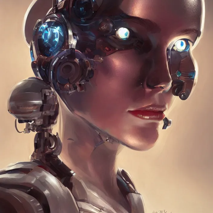 Image similar to cyborg bjork, portrait, highly detailed, digital painting, trending on artstation, concept art, sharp focus, illustration, art by artgerm and greg rutkowski and magali villeneuv