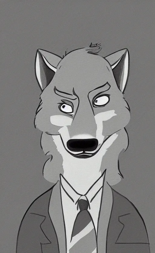 Image similar to “wolf in the style of zootopia in a dark room, trying to avoid lasers, cinematic, dramatic in the style of zootopia”