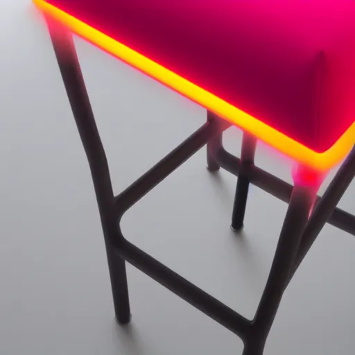 Image similar to the neon pantone stool by tadao ando