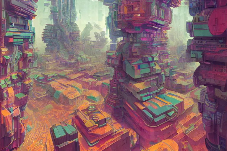 Prompt: futuristic city, illustration painting, intricate, detailed illustration, hd, digital art, overdetailed art, concept art, complementing colors, detailed, illustration painting by leonardo da vinci, digital art, overdetailed art, concept art, complementing colors rendered by beeple, syd meade,