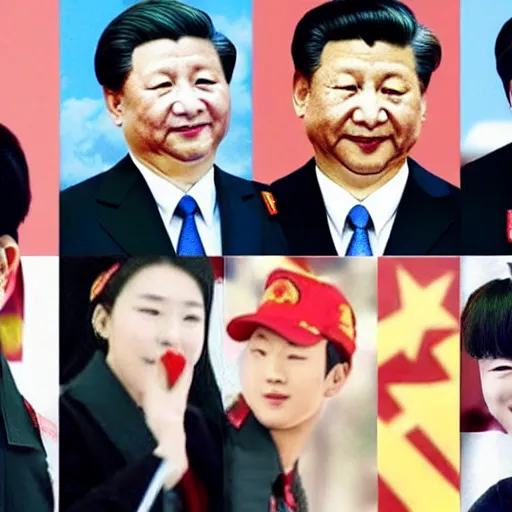 Prompt: xi jinping in a kpop group