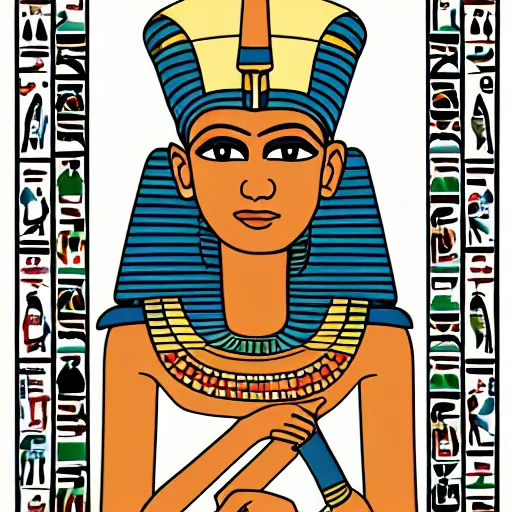 Image similar to egyptian god working on computer