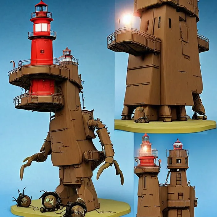 Prompt: A Lovecraftian scary giant mechanized adorable Mule from Studio Ghibli Howl's giant lighthouse tower (2004) as a 1980's Kenner style action figure, 5 points of articulation, full body, 4k, highly detailed. award winning sci-fi. look at all that detail!