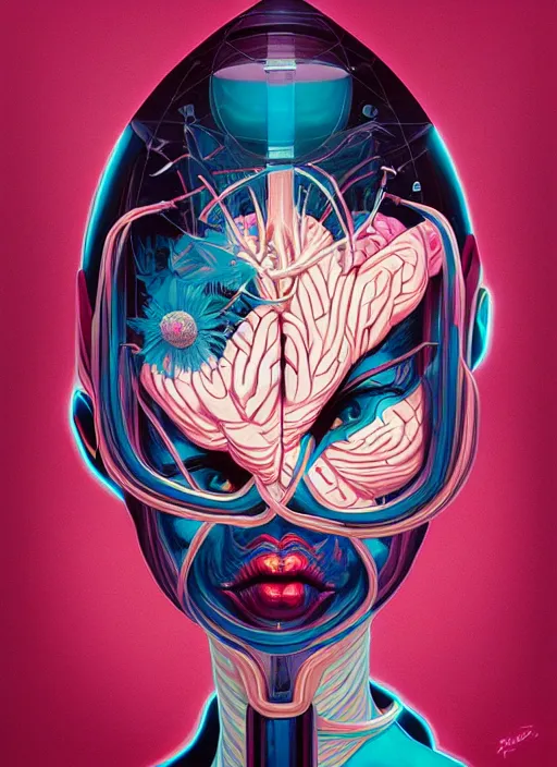 Prompt: brain trap hosukai, tristan eaton, victo ngai, artgerm, rhads, ross draws, hyperrealism, intricate detailed