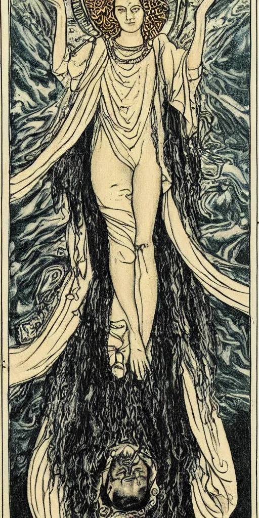 Image similar to the empress tarot card by austin osman spare