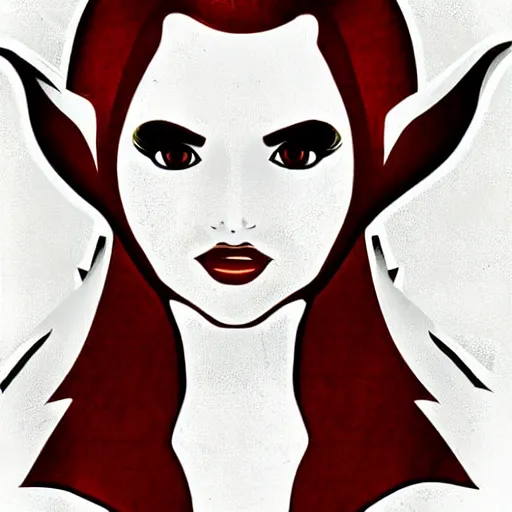 Prompt: retro poster of an elf woman, digital art
