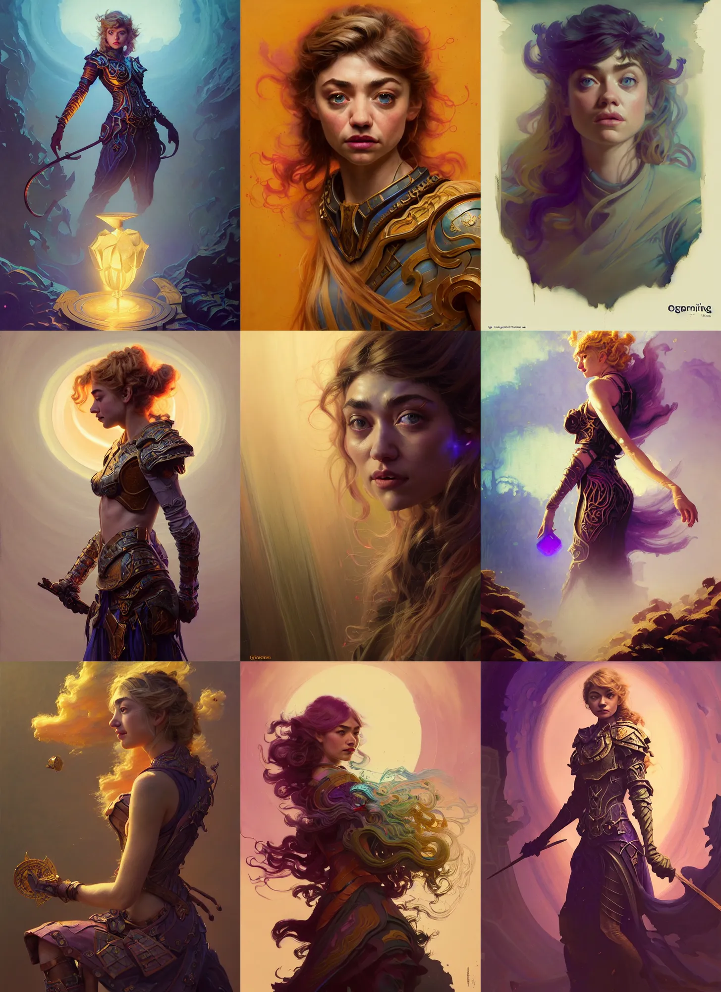 Prompt: imogen poots, paladin, gloomhaven, organic painting, hard edges, psychedelic, art nouveau, ray tracing, volumetric, depth of field, luminescent, octane render, by greg manchess, huang guangjian, gil elvgren, sachin teng, greg rutkowski, jesper ejsing, rhads, ilya kuvshinov