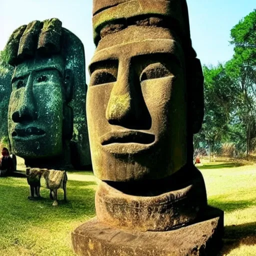 Moyai Dance Sticker - Moyai Dance Easter Island Statue - Discover