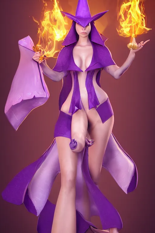 Prompt: beautiful woman in prudish purple wizards apprentice robes with pointy hat at a crowded magical university, a flaming magical red flame hummingbird pet, full body shot unreal engine hyperreallistic render 8k character masterpiece digital art, cell shader shading, raytracing, comic art, manga, trending on Artstation, CGSociety