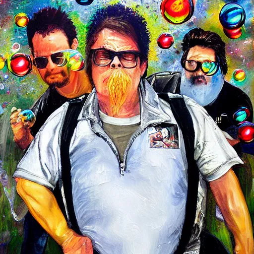 Prompt: tpb - bubbles as rickety cricket, it's always sunny in philadelphia, 8 k, expressive painting