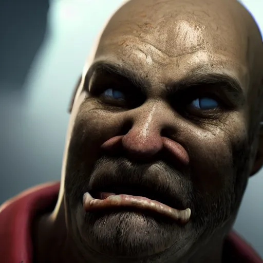 Prompt: hyper - realistic boomer from left 4 dead 2, closeup, 4 k