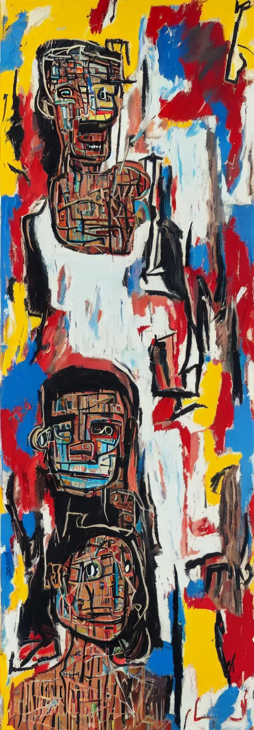 Image similar to young woman taking a selfie and smiling whilst a barn burns down in the background, jean - michel basquiat, soft edges, subtle calm and serene painting