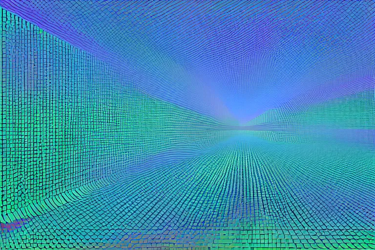 Image similar to wall made of thousands of vertical rectangles, different colors, perlin noise pattern, front elevation, backlight