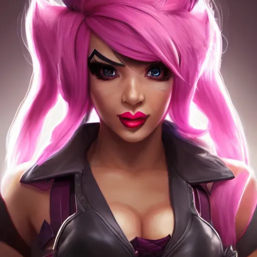 Prompt: Vi from League of Legends, by Fortiche Studio, by Riot Games, from Netflix's Arcane, trending on artstation character art,fine details, realistic shaded, fine-face, pretty face