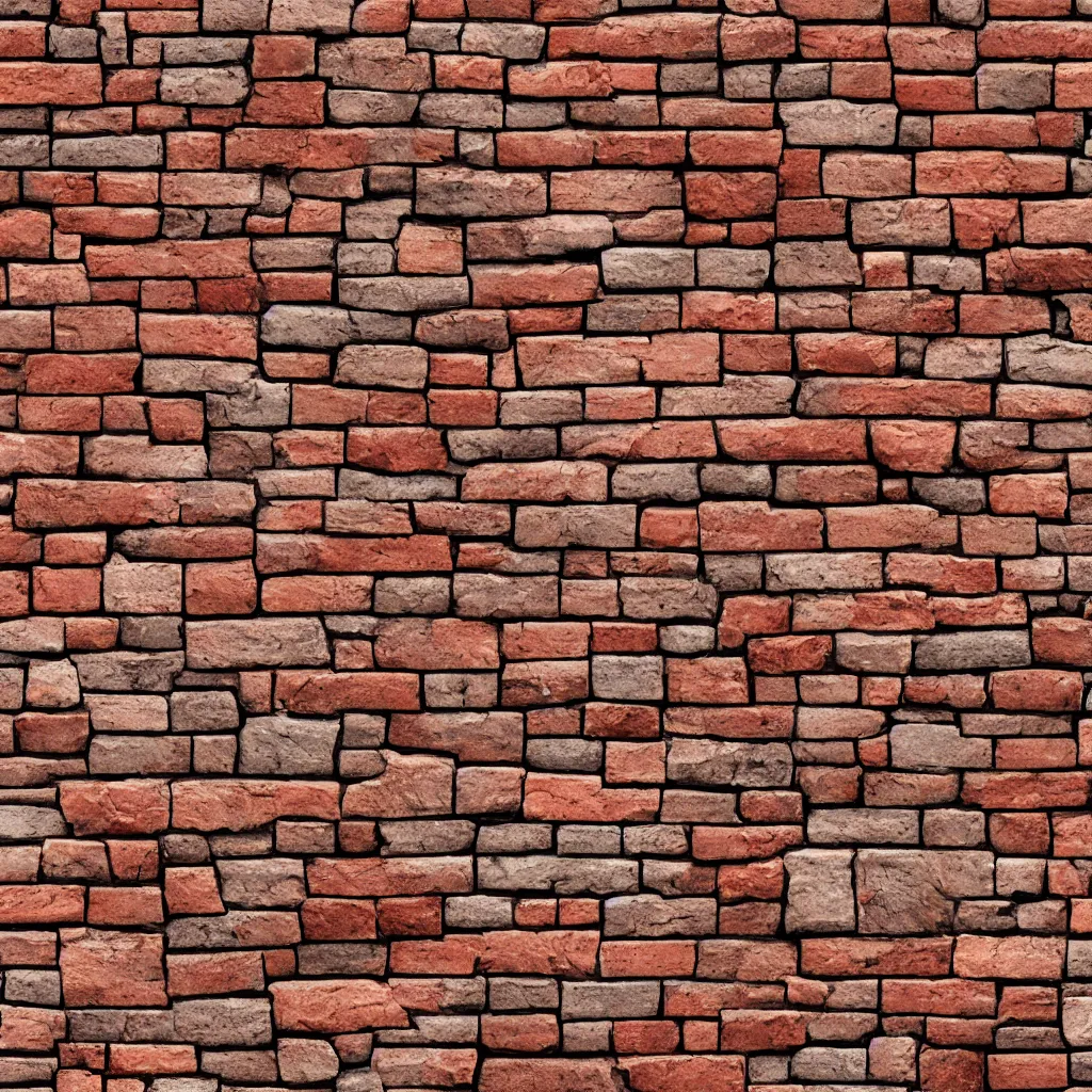 Image similar to photo of an irregular brick wall texture, seamless micro detail