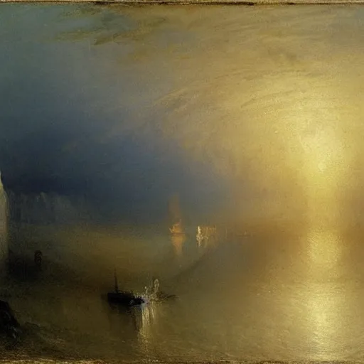 Prompt: a painting of an iceberg by J.M.W Turner