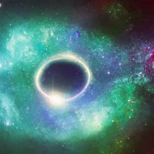 Image similar to a galaxy inside a ring