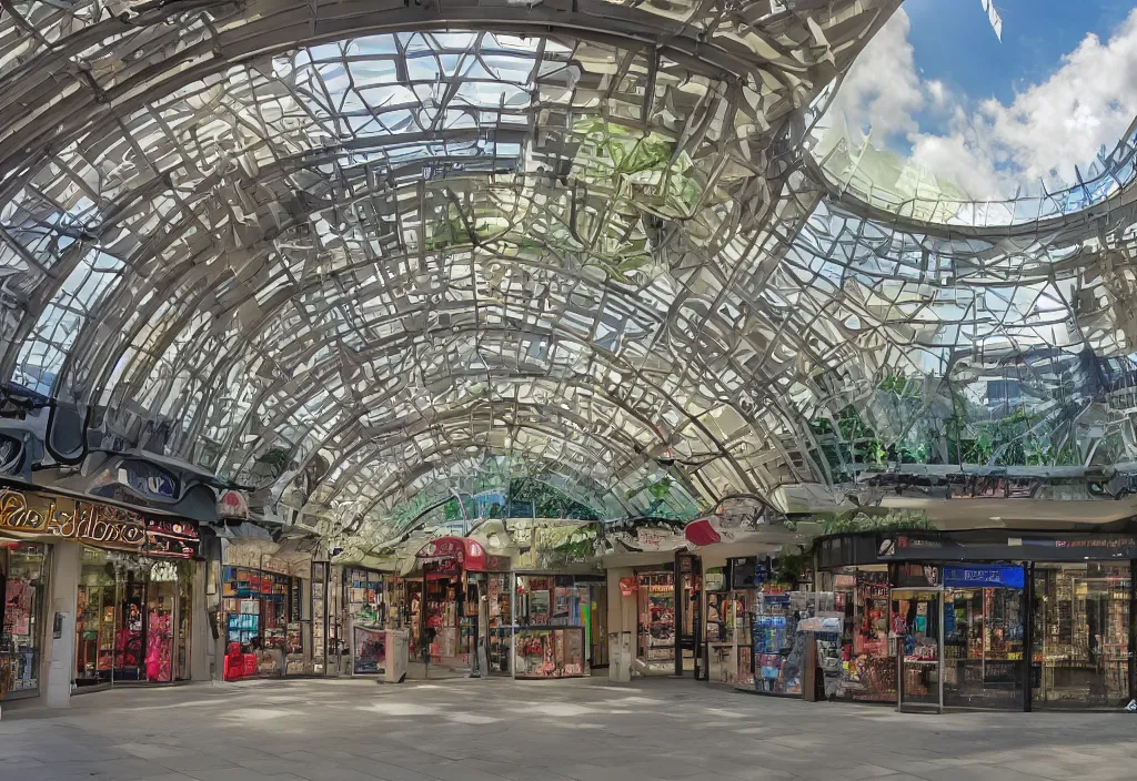 Image similar to a portal to another dimension, shopping center