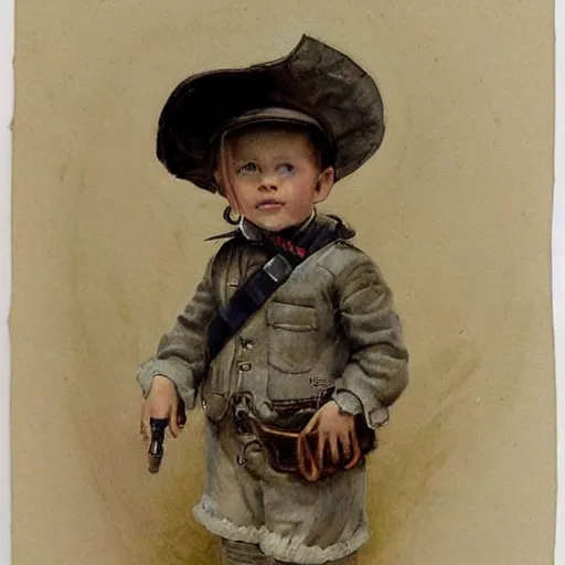 Image similar to (((((portrait of boy dressed as steampunk explorer . wearing a Pith helmet and dress in white. muted colors.))))) by Jean-Baptiste Monge !!!!!!!!!!!!!!!!!!!!!!!!!!!