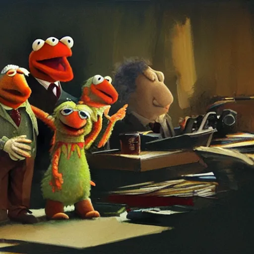 Image similar to the muppets, craig mullins