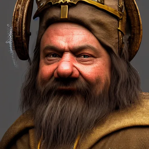 Prompt: realistic portrait of a dwarf cleric, high detail, 8 k, octane render, dark fantasy