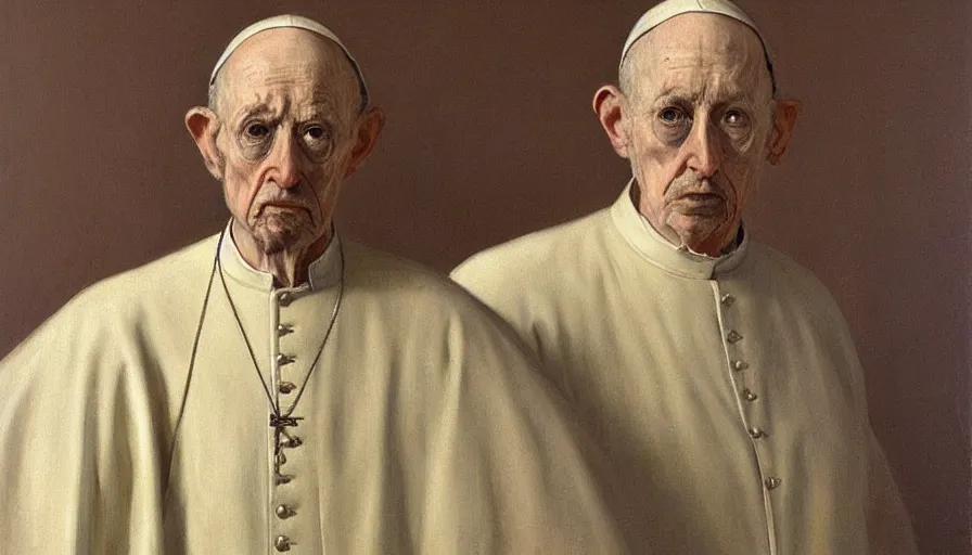 Prompt: painting by borremans, pope innocent x, detailed, stunning