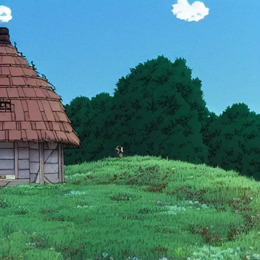 Prompt: still from studio ghibli movie little house on the prairie, Hayao Miyazaki, studio ghibli still