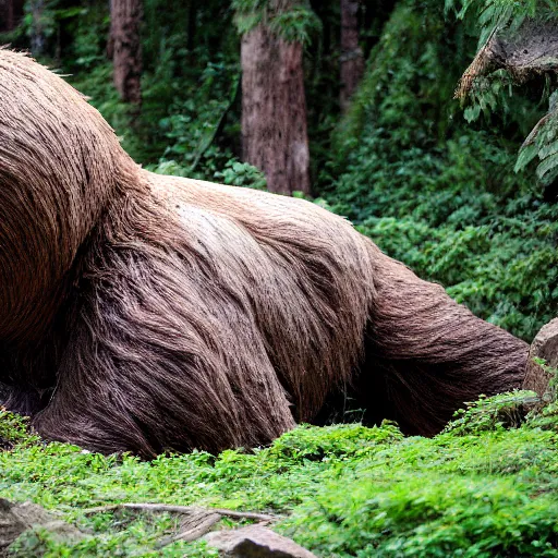 Prompt: giant ground sloth scenic hd nature photography