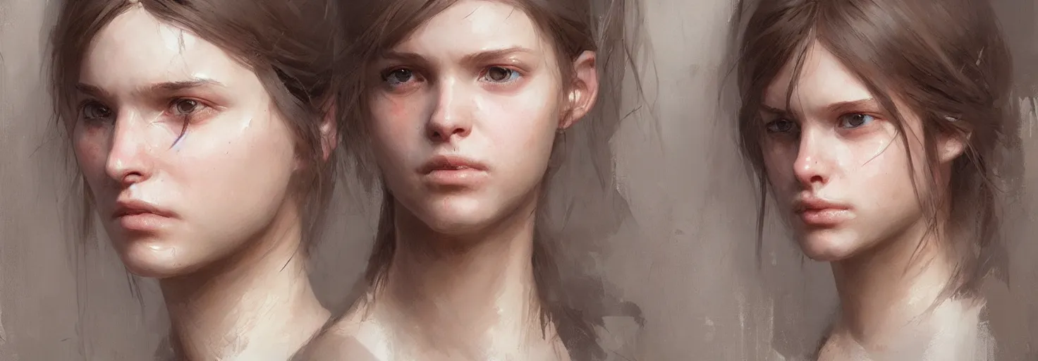 Image similar to very realistic girl, with delicate facial features, high detail, very realistic, by greg rutkowski, by james gurney ultra clear detailed