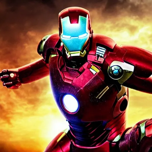 Prompt: < photo hd stunning gritty reimagined > iron man < / photo >